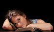 beautiful girl with blue eyes