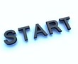 start 3d sign start 3d sign