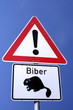 verkehrsschild biber