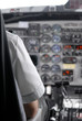 pilot and view of a cockpit