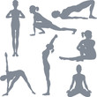 yoga postures silhouettes