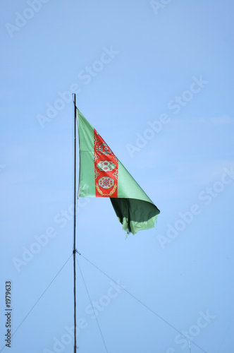 state flag of turkmenistan