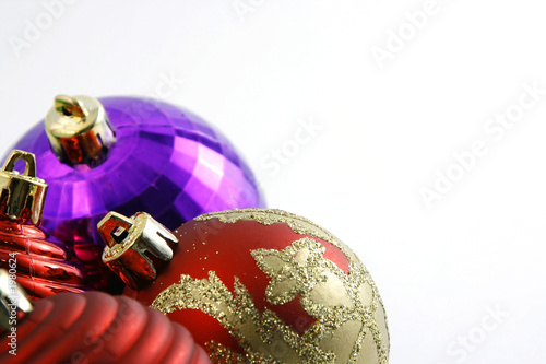 christmas ornaments with copy space for your text