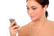 woman listening to music