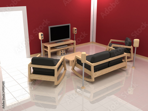 Illustration: interior house home theatre interior house home theatre