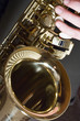playing the saxophone