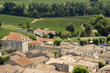 view over saint-emilion and vineyards