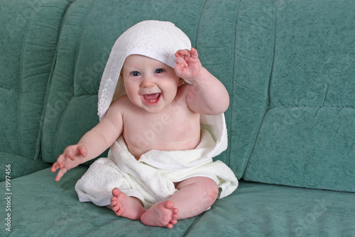 Photo: baby with towel baby with towel