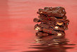 chocolate cashew and dried cherry bark in water