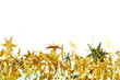 celebratory tinsel of golden color with christmas stars 2