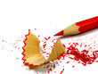 sharpened pencil and wood shavings sharpened pencil and wood shavings