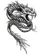 drachen-schlange-tattoovorlage