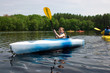 boy kayaking