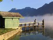 embarcadère dans la brume