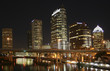 tampa, florida, skyline at night tampa, florida, skyline at night
