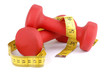 red weight with tape