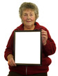 woman with a cetificate