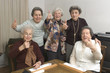 Photo: senior women at the game table senior women at the game table