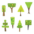 cartoon style trees