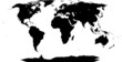 world map – high detail curved