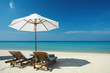 	two chairs & umbrella