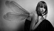 portrait of girl with wings