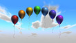 Illustration: rainbow balloons rainbow balloons