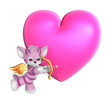 cupid kitty with heart