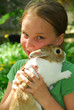gril with bunny gril with bunny