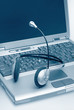laptop and headphones