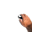hand on wireless computer mouse