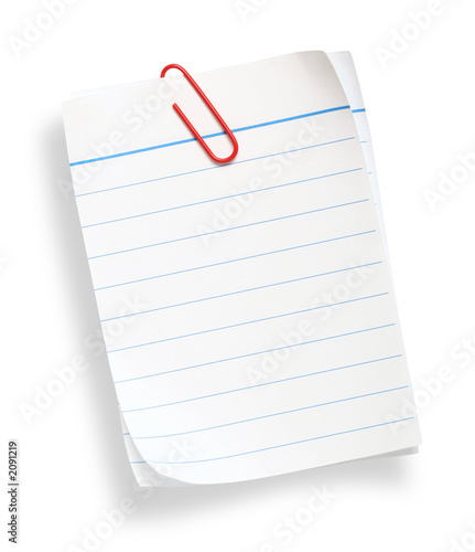 white lined paper