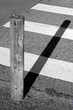 pole at zebra crossing