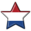 bottone stella olandese - holland button star flag
