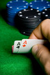 poker texas hold'em as as