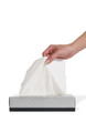 woman taking tissue woman taking tissue