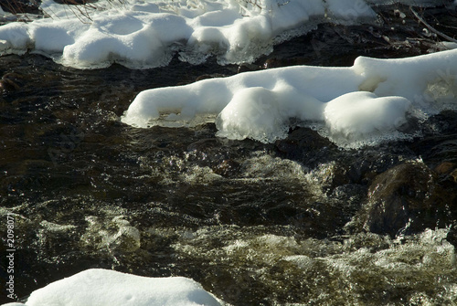 Photo: ice and snow covered rocks in a stream ice and snow covered rocks in a stream