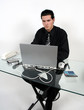 man on computer