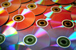 background of some colorful compact discs