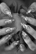 manicure and rose