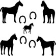 horse silhouettes
