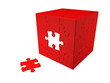 puzzle 3d with piece