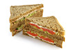 big sandwich with a salmon