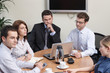 group of 5 business people working on project group of 5 business people working on project