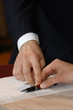 signing the wedding certificate