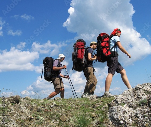 three climbers