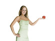 sexy girl with apple