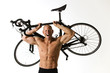 Foto: man with bike man with bike