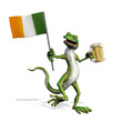 irish gecko with beer