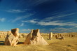pinnacles at sunrise in nambung np, perth, aus